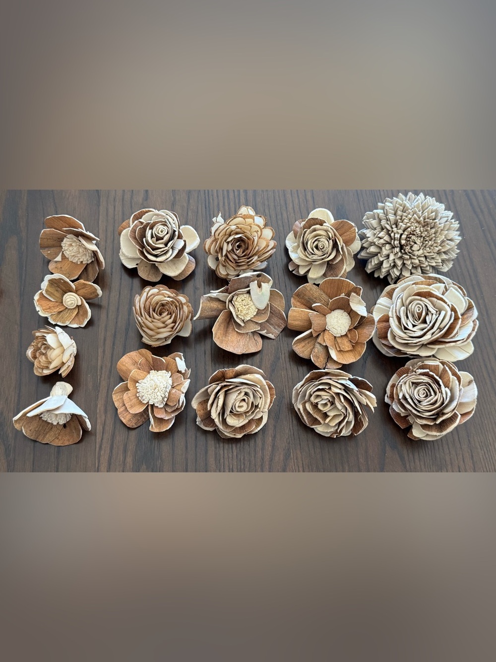 NEW 16 Sola Wood Flowers Natural for Crafts Home Decor DIY Projects 1.75” to 3”